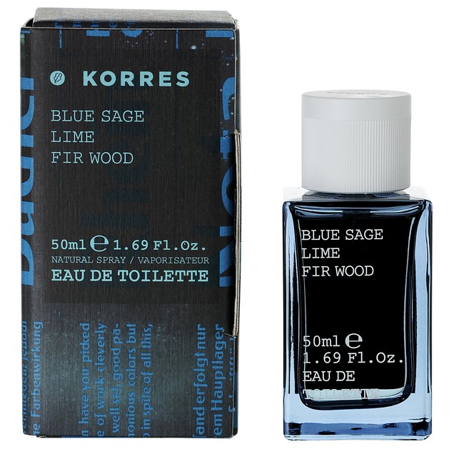 Korres Blue Sage Lime & Fir Wood Eau De Toilette 50ml Korres Blue Sage Lime & Fir Wood Eau De Toilette 50ml