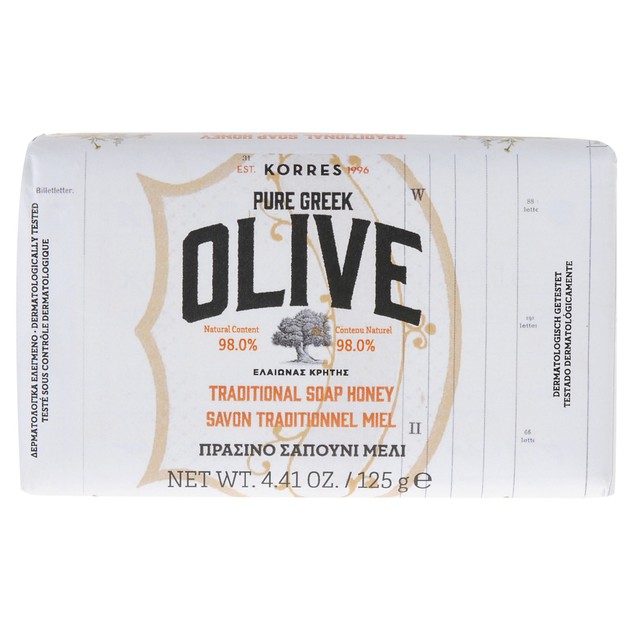 Korres Pure Greek Olive Tradional Soap Honey 125gr Korres Pure Greek Olive Tradional Soap Honey 125gr