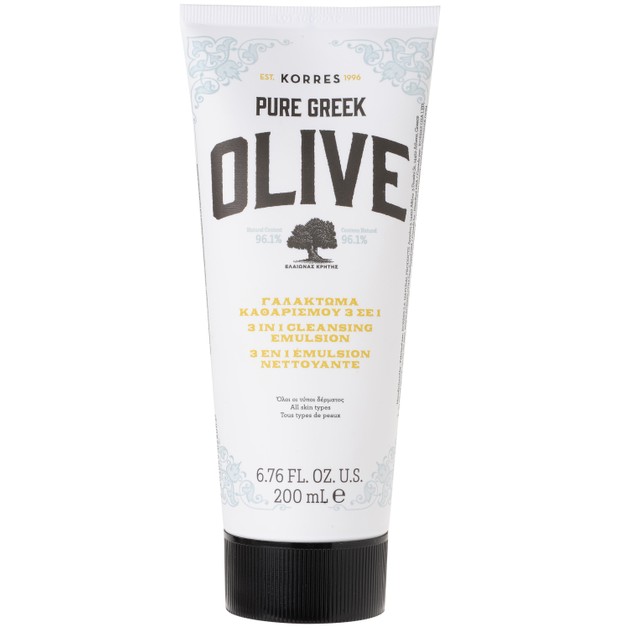 Korres Pure Greek Olive 3 In 1 Cleansing Emulsion 200ml Korres Pure Greek Olive 3 In 1 Cleansing Emulsion 200ml