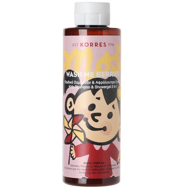Korres Wash Me Berries Girls Shampoo & Showergel 250ml Korres Wash Me Berries Girls Shampoo & Showergel 250ml