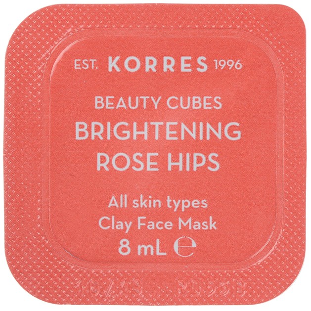 Korres Beauty Cubes Brightening Rose Hips Clay Face Mask 8ml Korres Beauty Cubes Brightening Rose Hips Clay Face Mask 8ml