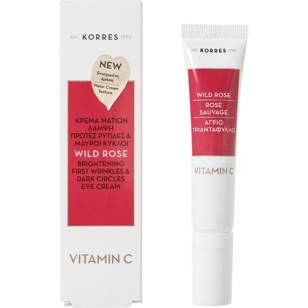 Korres Wild Rose Eye Cream With Vitamin C Κρέμα Ματιών Άγριο Τραντάφυλλο, για Λάμψη, Λεπτές Γραμμές & Μαύρους Κύκλους 15ml Korres Wild Rose Eye Cream With Vitamin C Κρέμα Ματιών Άγριο Τραντάφυλλο, για Λάμψη, Λεπτές Γραμμές & Μαύρους Κύκλους 15ml