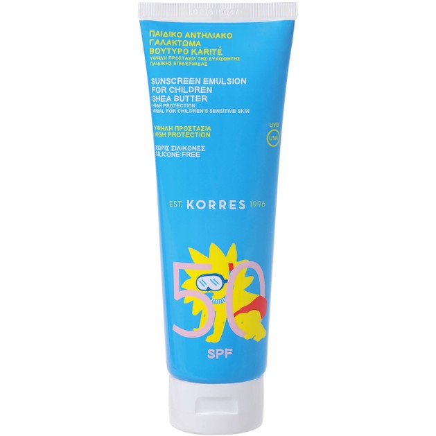 Korres Sunscreen Emulsion for Children Βούτυρο Karite με Spf50 250ml Korres Sunscreen Emulsion for Children Βούτυρο Karite με Spf50 250ml