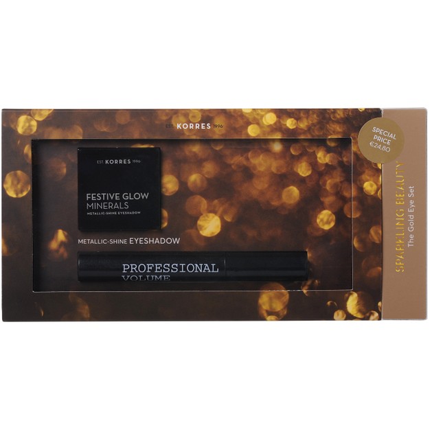 Korres Promo Festive Glow Metallic-Shine Eye Shadow Golden 1.5g & Professional Volume Mascara 8ml Korres Promo Festive Glow Metallic-Shine Eye Shadow Golden 1.5g & Professional Volume Mascara 8ml