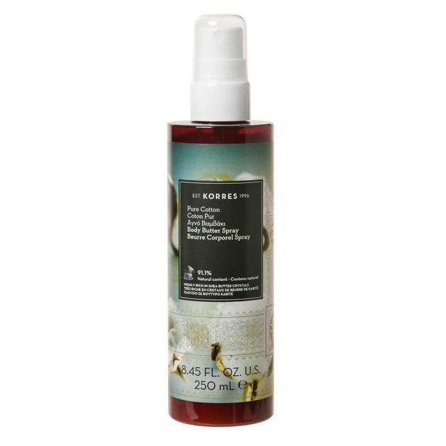 Korres Pure Cotton Body Butter Spray Ενυδατικό Butter Σώματος σε Μορφή Spray με Φρέσκο & Γλυκό Άρωμα Ίριδας & Βαμβακιού 250ml Korres Pure Cotton Body Butter Spray Ενυδατικό Butter Σώματος σε Μορφή Spray με Φρέσκο & Γλυκό Άρωμα Ίριδας & Βαμβακιού 250ml