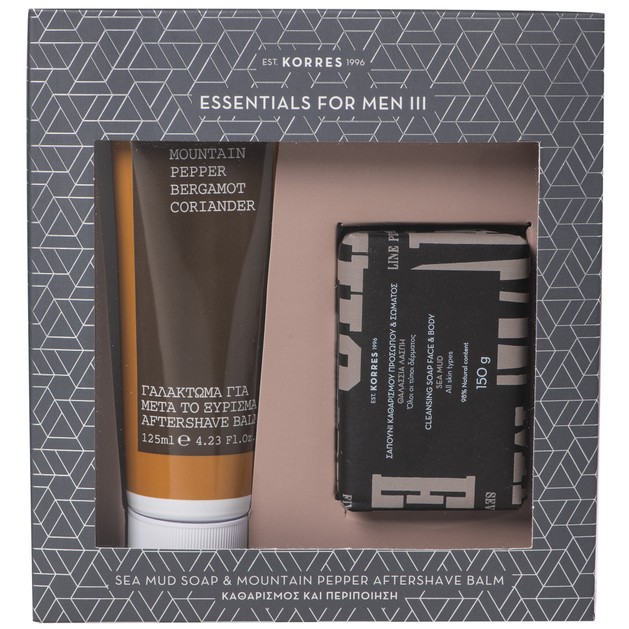 Korres Πακέτο Προσφοράς Mountain Pepper Bergamot Coriander Aftershave Balm 125ml & Sea Mud Soap 150g Korres Πακέτο Προσφοράς Mountain Pepper Bergamot Coriander Aftershave Balm 125ml & Sea Mud Soap 150g