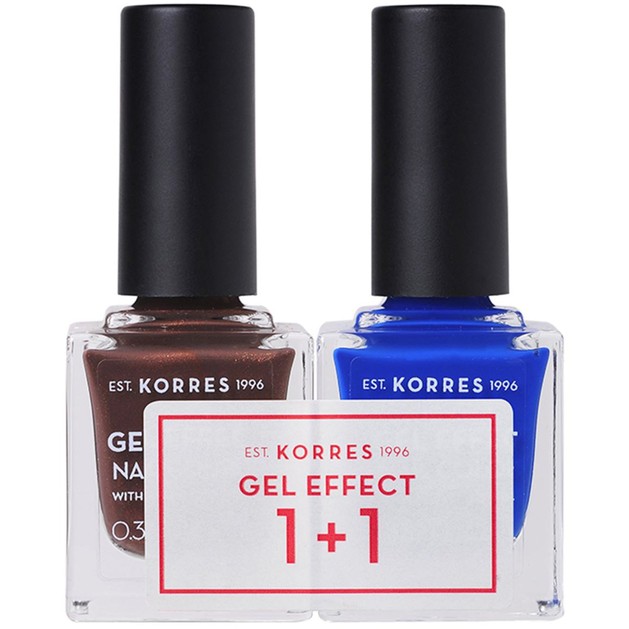 Korres Πακέτο Προσφοράς Gel Effect Nail Colour Seashell 61 & Ocean Blue 86, 2x11ml Korres Πακέτο Προσφοράς Gel Effect Nail Colour Seashell 61 & Ocean Blue 86, 2x11ml