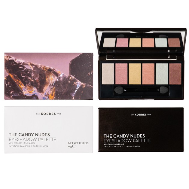 Korres Volcanic Minerals Eyeshadow Palette Παλέτα Σκιών 6 Αποχρώσεων για Τέλεια Απόδοση & Μεταξένιο Φινίρισμα The Candy Nudes 6g Korres Volcanic Minerals Eyeshadow Palette Παλέτα Σκιών 6 Αποχρώσεων για Τέλεια Απόδοση & Μεταξένιο Φινίρισμα The Candy Nudes 6g