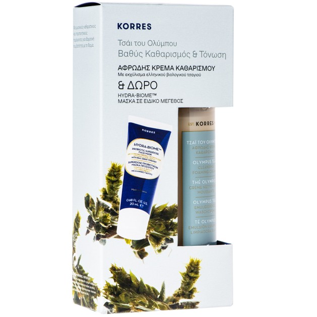 Korres Πακέτο Προσφοράς Olympus Tea Cleansing Foaming Cream 200ml & Δώρο Hydra-Biome Superdose Μάσκα Προβιοτικών 20ml Korres Πακέτο Προσφοράς Olympus Tea Cleansing Foaming Cream 200ml & Δώρο Hydra-Biome Superdose Μάσκα Προβιοτικών 20ml