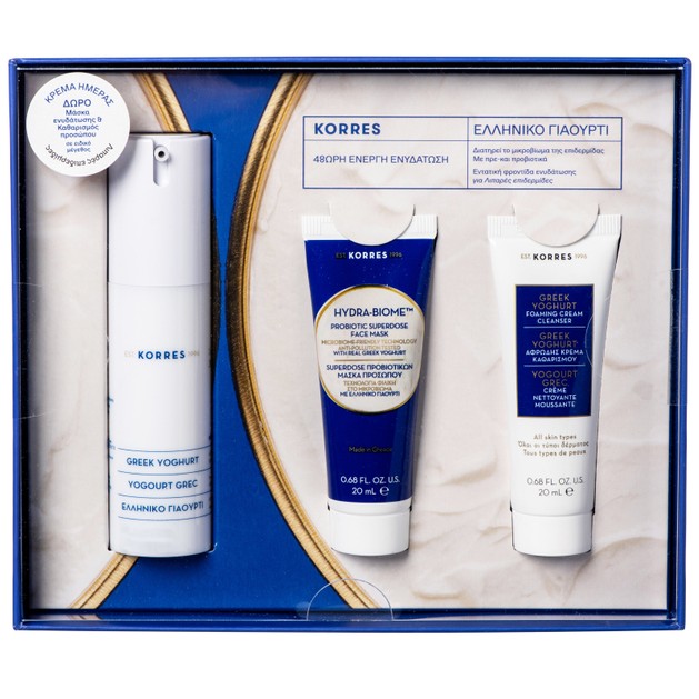 Korres Promo Greek Yoghurt Gel Cream Λιπαρές Επιδερμίδες 30ml & Δώρο Hydra-Biome Probiotic Mask 20ml,Foaming Cream Cleanser 20ml Korres Promo Greek Yoghurt Gel Cream Λιπαρές Επιδερμίδες 30ml & Δώρο Hydra-Biome Probiotic Mask 20ml,Foaming Cream Cleanser 20ml