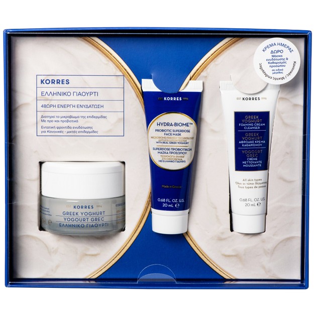 Korres Promo Greek Yoghurt Gel Cream Καν/Μικτές Επιδερμίδες 40ml &Δώρο Hydra-Biome Probiotic Mask 20ml,Foam. Cream Cleanser 20ml Korres Promo Greek Yoghurt Gel Cream Καν/Μικτές Επιδερμίδες 40ml &Δώρο Hydra-Biome Probiotic Mask 20ml,Foam. Cream Cleanser 20ml