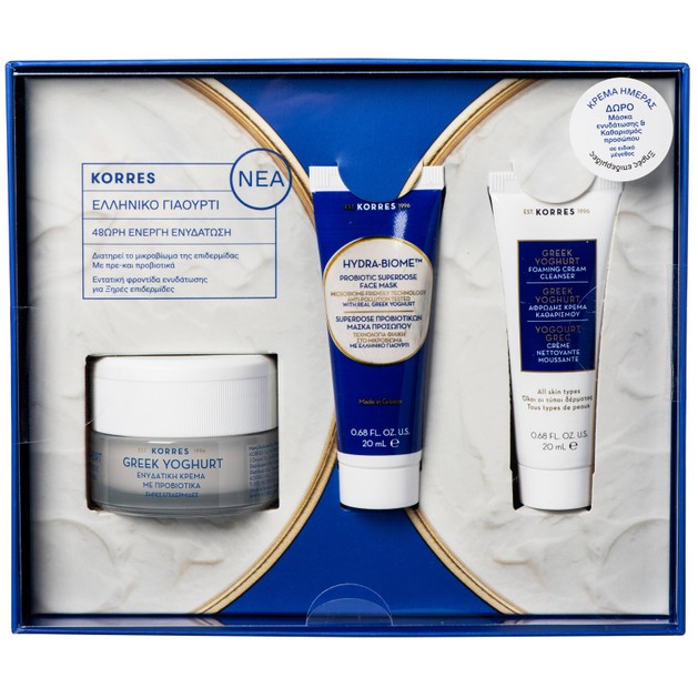 Korres Promo Greek Yoghurt Cream Ξηρές Επιδερμίδες 40ml & Δώρο Hydra-Biome Probiotic Mask 20ml, Foaming Cream Cleanser 20ml Korres Promo Greek Yoghurt Cream Ξηρές Επιδερμίδες 40ml & Δώρο Hydra-Biome Probiotic Mask 20ml, Foaming Cream Cleanser 20ml