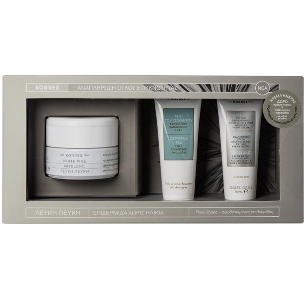 Korres Promo White Pine Λευκή Πεύκη Ημέρας για Πολύ Ξηρές 40ml & Δώρο Λευκή Πεύκη Νύχτας 16ml, Olympus Tea 3 In 1 Cleansing 16ml Korres Promo White Pine Λευκή Πεύκη Ημέρας για Πολύ Ξηρές 40ml & Δώρο Λευκή Πεύκη Νύχτας 16ml, Olympus Tea 3 In 1 Cleansing 16ml