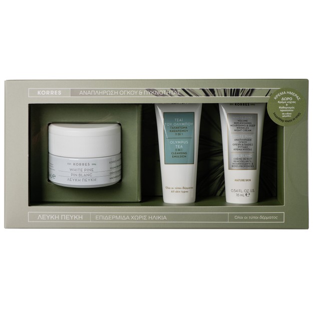 Korres Promo White Pine Λευκή Πεύκη Κρέμα Ημέρας 40ml & Δώρο Λευκή Πεύκη Κρέμα Νύχτας 16ml, Olympus Tea 3 In 1 Cleansing 16ml Korres Promo White Pine Λευκή Πεύκη Κρέμα Ημέρας 40ml & Δώρο Λευκή Πεύκη Κρέμα Νύχτας 16ml, Olympus Tea 3 In 1 Cleansing 16ml