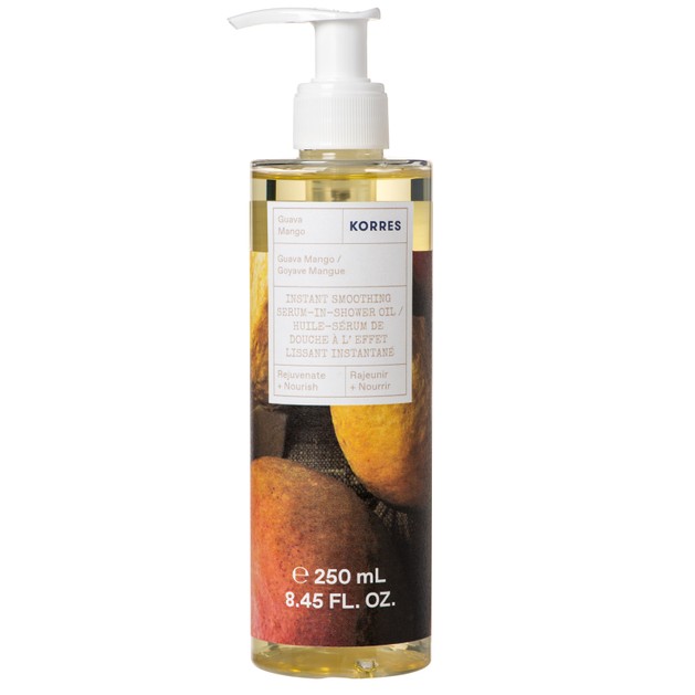 Korres Instant Smoothing Serum in Shower Oil Guava Mango Ενυδατικό Serum-Oil Σώματος για Θρέψη & Λάμψη 250ml Korres Instant Smoothing Serum in Shower Oil Guava Mango Ενυδατικό Serum-Oil Σώματος για Θρέψη & Λάμψη 250ml
