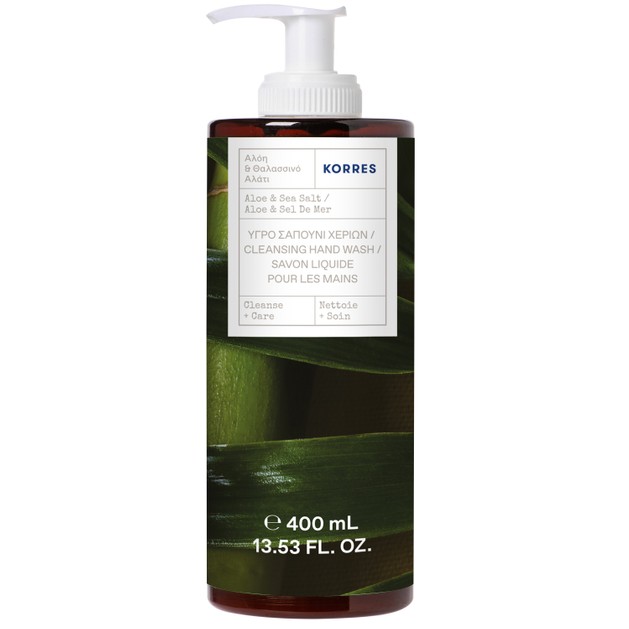 Korres Cleansing Hand Wash Pump Υγρό Σαπούνι Χεριών με Αλόη & Θαλασσινό Αλάτι 400ml Korres Cleansing Hand Wash Pump Υγρό Σαπούνι Χεριών με Αλόη & Θαλασσινό Αλάτι 400ml