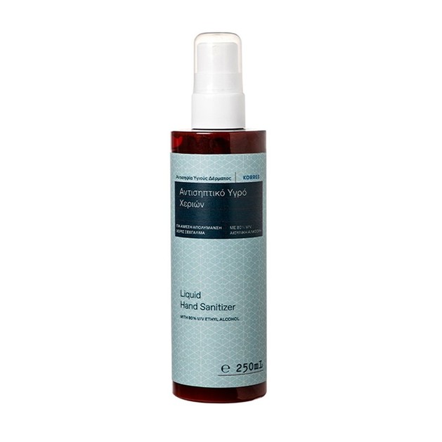 Korres Liquid Hand Sanitizer Αντισηπτικό Υγρό Χεριών σε Σπρέι με 80% Αιθυλική Αλκοόλη 250ml Korres Liquid Hand Sanitizer Αντισηπτικό Υγρό Χεριών σε Σπρέι με 80% Αιθυλική Αλκοόλη 250ml
