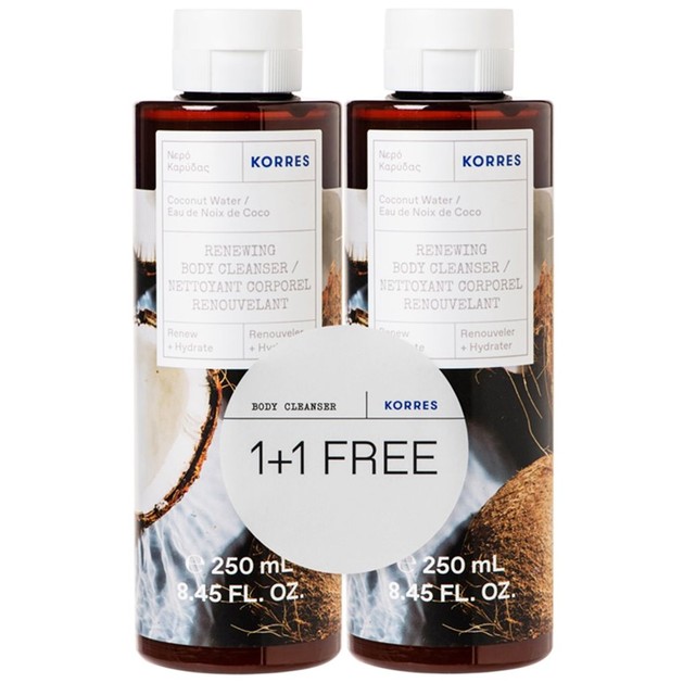 Korres Πακέτο Προσφοράς Coconut Water Showergel Αφρόλουτρο με Απολαυστικό Άρωμα Καρύδας 2x250ml 1+1 Δώρο Korres Πακέτο Προσφοράς Coconut Water Showergel Αφρόλουτρο με Απολαυστικό Άρωμα Καρύδας 2x250ml 1+1 Δώρο