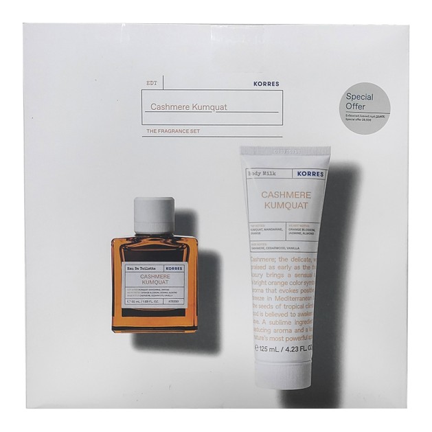 Korres Promo Cashmere Kumquat Eau De Toilette 50ml & Cashmere Kumquat Moisturizing Body Milk 125ml σε Ειδική Τιμή Korres Promo Cashmere Kumquat Eau De Toilette 50ml & Cashmere Kumquat Moisturizing Body Milk 125ml σε Ειδική Τιμή