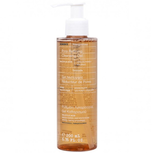 Korres Pomegranate Pore Refining Cleansing Gel 200ml Korres Pomegranate Pore Refining Cleansing Gel 200ml