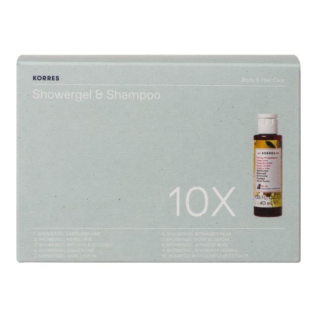 Korres Πακέτο Προσφοράς The Best-Of Showergels Collection Αρωματικά Αφρόλουτρα Travel Size 10x40ml σε Ειδική Τιμή Korres Πακέτο Προσφοράς The Best-Of Showergels Collection Αρωματικά Αφρόλουτρα Travel Size 10x40ml σε Ειδική Τιμή