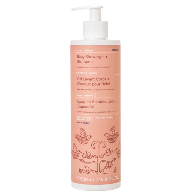 Korres Baby Shower Gel & Shampoo with Coconut & Almond 500ml Korres Baby Shower Gel & Shampoo with Coconut & Almond 500ml