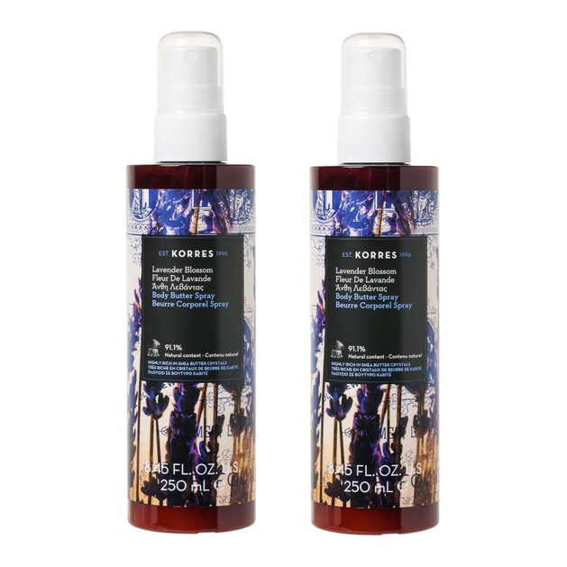 Korres Πακέτο Προσφοράς Lavender Blossom Body Butter Spray 2x250ml 1+1 Δώρο Korres Πακέτο Προσφοράς Lavender Blossom Body Butter Spray 2x250ml 1+1 Δώρο