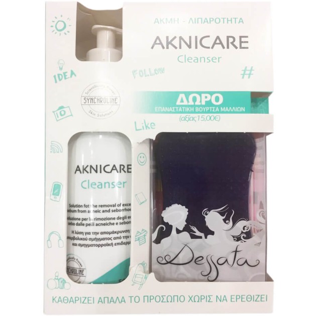 Synchroline Πακέτο Προσφοράς Aknicare Cleanser Υγρό Καθαρισμού Προσώπου 500ml & Δώρο Dessata Βούρτσα Μαλλιών 1 Τεμάχιο Synchroline Πακέτο Προσφοράς Aknicare Cleanser Υγρό Καθαρισμού Προσώπου 500ml & Δώρο Dessata Βούρτσα Μαλλιών 1 Τεμάχιο