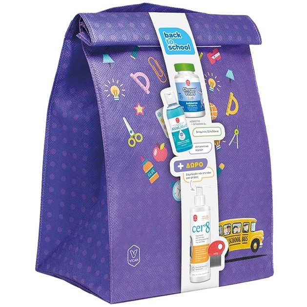 Vican Promo Back to School Chewy Vites Kids Calcium & Vitamin D3 60ζελεδάκια & AlcoLiquid Gel 70% v/v 100ml & Δώρο Cer\'8 Free Kids Shampoo 200ml Vican Promo Back to School Chewy Vites Kids Calcium & Vitamin D3 60ζελεδάκια & AlcoLiquid Gel 70% v/v 100ml & Δώρο Cer\'8 Free Kids Shampoo 200ml