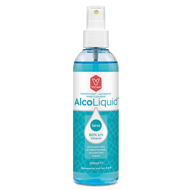 Vican AlcoLiquid Spray with 80% Ethanol 200ml Vican AlcoLiquid Spray with 80% Ethanol 200ml