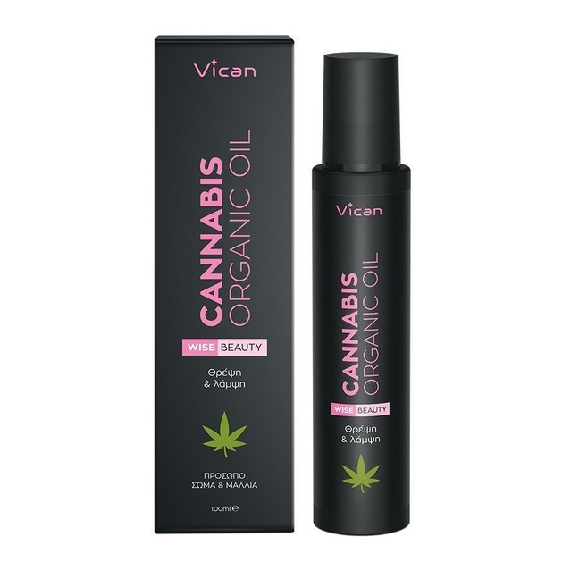 Vican Wise Beauty Cannabis Organic Oil For Hair, Body & Face Έλαιο Άμεσης Θρέψης για Πρόσωπο, Σώμα, Μαλλιά 100ml Vican Wise Beauty Cannabis Organic Oil For Hair, Body & Face Έλαιο Άμεσης Θρέψης για Πρόσωπο, Σώμα, Μαλλιά 100ml