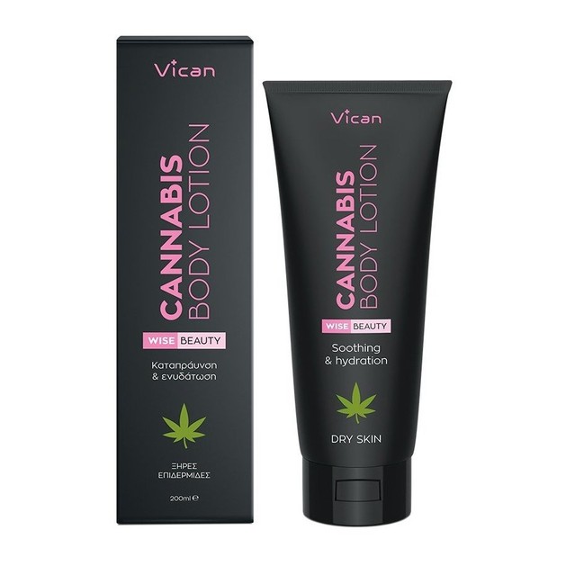 Vican Wise Beauty Cannabis Body Lotion Κρέμα Σώματος που Ενυδατώνει Αποτελεσματικά Επιδερμίδες με Έντονη Ξηρότητα 200ml Vican Wise Beauty Cannabis Body Lotion Κρέμα Σώματος που Ενυδατώνει Αποτελεσματικά Επιδερμίδες με Έντονη Ξηρότητα 200ml