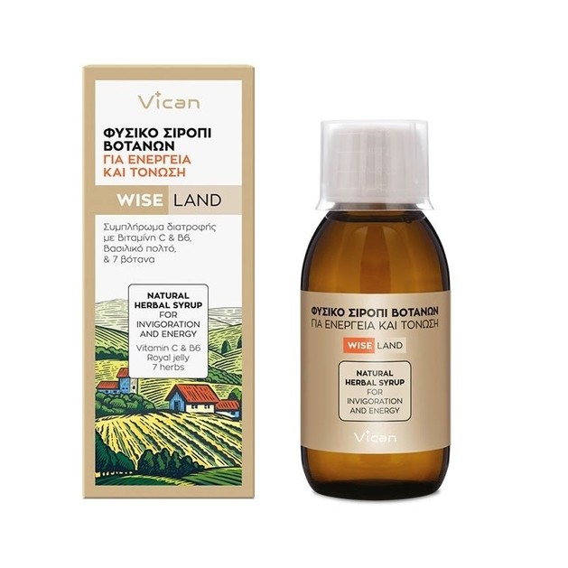 Vican Wise Land Φυσικό Σιρόπι Βοτάνων για Ενέργεια και Τόνωση 120ml Vican Wise Land Φυσικό Σιρόπι Βοτάνων για Ενέργεια και Τόνωση 120ml