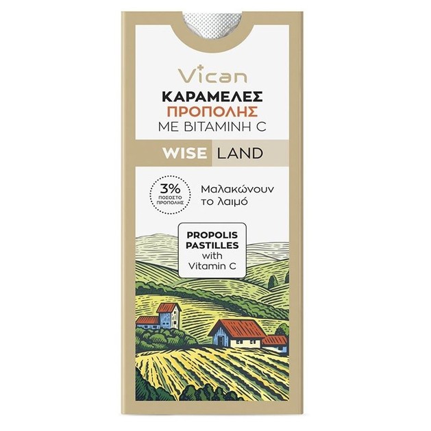 Vican Wise Land Propolis Pastilles with Vitamin C 10 Τεμάχια Vican Wise Land Propolis Pastilles with Vitamin C 10 Τεμάχια