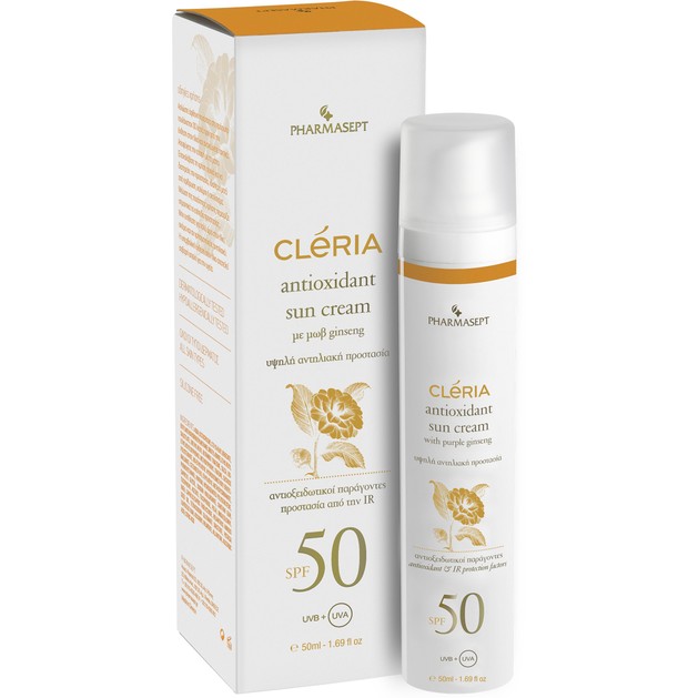 Pharmasept Cleria Antioxidant Sun Cream Spf50, 50ml Pharmasept Cleria Antioxidant Sun Cream Spf50, 50ml