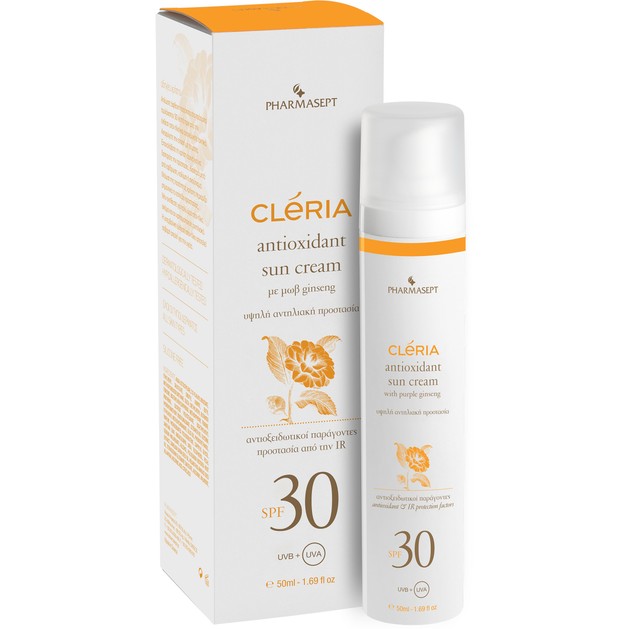 Pharmasept Cleria Antioxidant Sun Cream Spf30, 50ml Pharmasept Cleria Antioxidant Sun Cream Spf30, 50ml