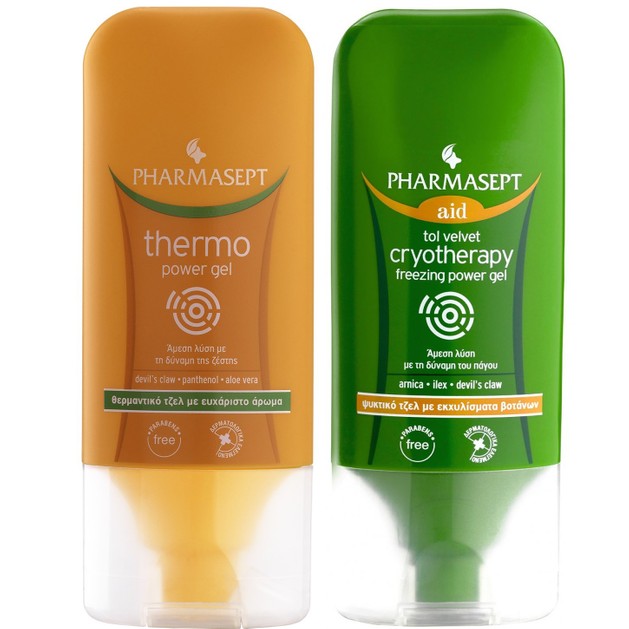 Pharmasept Πακέτο Προσφοράς Aid Tol Velvet Thermo Power Gel 100ml & Cryotherapy Freezing Power Gel100ml σε Ειδική Τιμή Pharmasept Πακέτο Προσφοράς Aid Tol Velvet Thermo Power Gel 100ml & Cryotherapy Freezing Power Gel100ml σε Ειδική Τιμή