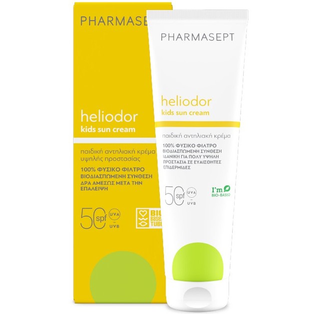 Pharmasept Heliodor Kids Face & Body Sun Cream Spf50, 150ml Pharmasept Heliodor Kids Face & Body Sun Cream Spf50, 150ml