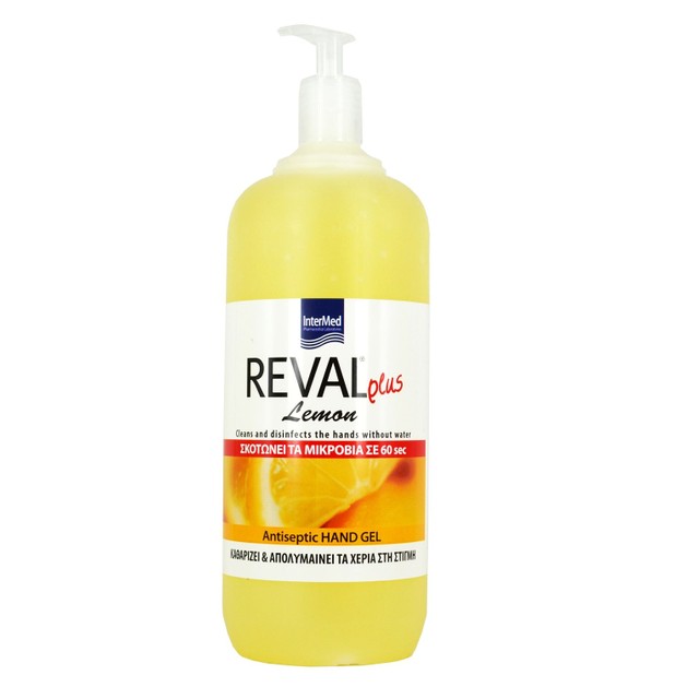 Intermed Reval Plus Lemon Professional Antiseptic Hand Gel Αντιβακτηριδιακό Αντισηπτικό Χεριών 70 Βαθμών 1Lt Intermed Reval Plus Lemon Professional Antiseptic Hand Gel Αντιβακτηριδιακό Αντισηπτικό Χεριών 70 Βαθμών 1Lt