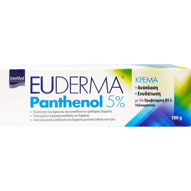 Intermed Euderma Panthenol 5% Ενυδατική Κρέμα για Ανάπλαση 100gr Intermed Euderma Panthenol 5% Ενυδατική Κρέμα για Ανάπλαση 100gr