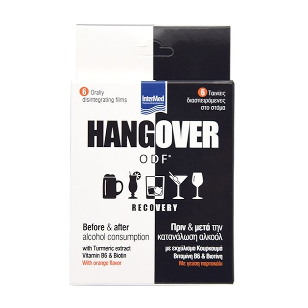 Intermed Hangover ODF Recovery Συμπλήρωμα Διατροφής για τη Μείωση της Κόπωσης Πριν & Μετά την Κατανάλωση Αλκοόλ 6 Disp.Films Intermed Hangover ODF Recovery Συμπλήρωμα Διατροφής για τη Μείωση της Κόπωσης Πριν & Μετά την Κατανάλωση Αλκοόλ 6 Disp.Films