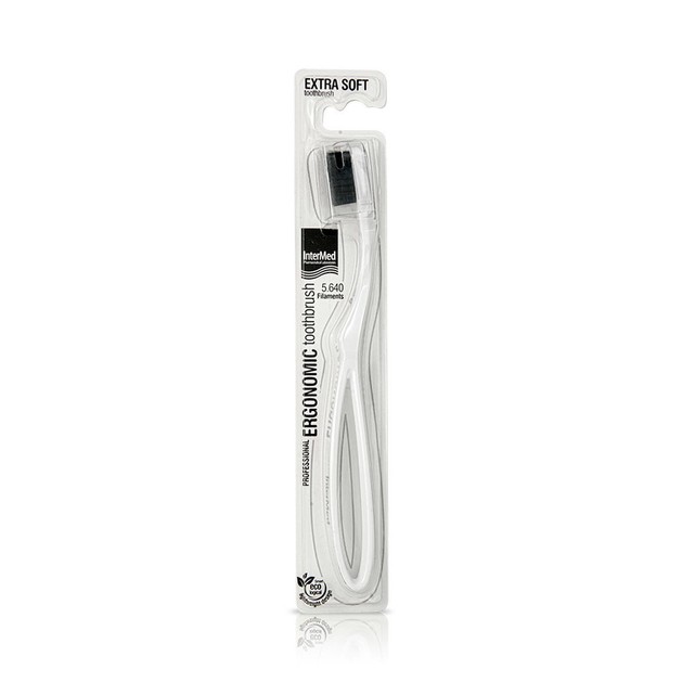 Intermed Professional Ergonomic Toothbrush Extra Soft Επαγγελματική Εργονομική Οδοντόβουρτσα σε Λευκό Χρώμα 1 Τεμάχιο Intermed Professional Ergonomic Toothbrush Extra Soft Επαγγελματική Εργονομική Οδοντόβουρτσα σε Λευκό Χρώμα 1 Τεμάχιο