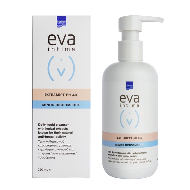 Intermed Eva Intima Extrasept PH3.5 Minor Discomfort Υγρό Καθημερινού Καθαρισμού Ευαίσθητης Περιοχής 250ml Intermed Eva Intima Extrasept PH3.5 Minor Discomfort Υγρό Καθημερινού Καθαρισμού Ευαίσθητης Περιοχής 250ml