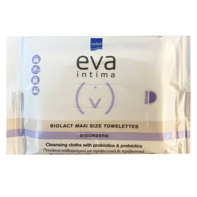 Eva Intima Disorders Biolact Maxi Size Towelettes 10 Wipes Eva Intima Disorders Biolact Maxi Size Towelettes 10 Wipes