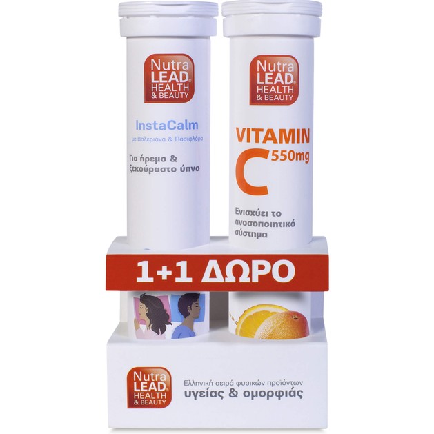 Nutralead InstaCalm 20Αναβρ.Δισκία + Βιταμίνη C 550mg 20Αναβρ.Δισκία Nutralead InstaCalm 20Αναβρ.Δισκία + Βιταμίνη C 550mg 20Αναβρ.Δισκία