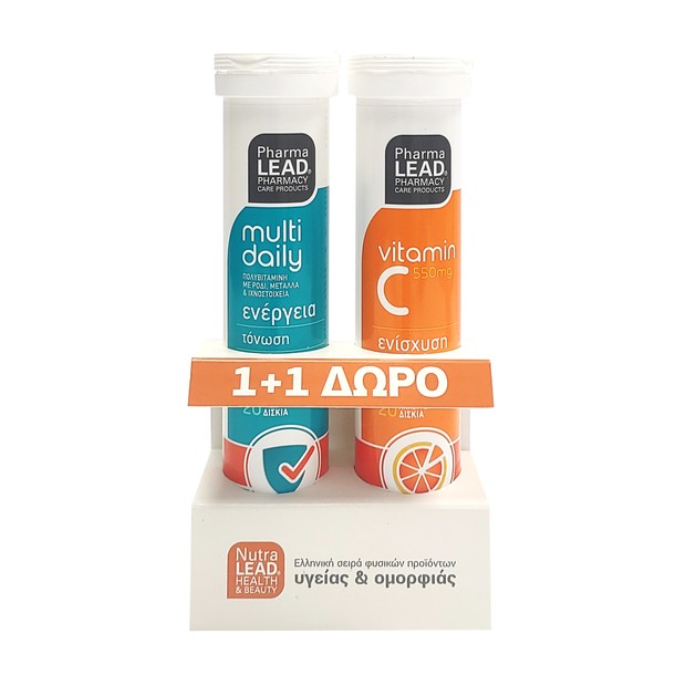 Pharmalead Multi+ Daily 20 Αναβρ. Δισκία + Δώρο Βιταμίνη C 550mg 20 Αναβρ. Δισκία Pharmalead Multi+ Daily 20 Αναβρ. Δισκία + Δώρο Βιταμίνη C 550mg 20 Αναβρ. Δισκία