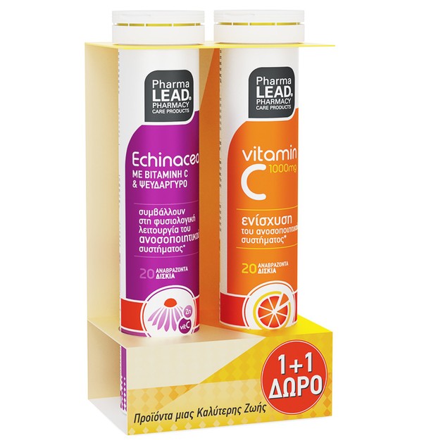 PharmaLead Εχινάκεια 20 Αναβρ. Δισκία + Δώρο Βιταμίνη C 1000mg 20 Αναβρ. Δισκία PharmaLead Εχινάκεια 20 Αναβρ. Δισκία + Δώρο Βιταμίνη C 1000mg 20 Αναβρ. Δισκία