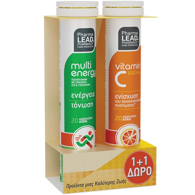 PharmaLead Πακέτο Προσφοράς Multi Energy 20 Effer.Tabs & Δώρο Βιταμίνη C 1000mg 20 Effer.Tabs PharmaLead Πακέτο Προσφοράς Multi Energy 20 Effer.Tabs & Δώρο Βιταμίνη C 1000mg 20 Effer.Tabs