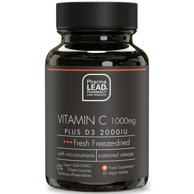 Pharmalead Black Range Vitamin C 1000mg Plus D3 2000IU 30veg.tabs Pharmalead Black Range Vitamin C 1000mg Plus D3 2000IU 30veg.tabs