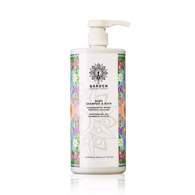Garden Baby Shampoo & Bath Απαλό Βρεφικό Καθαριστικό με Πανθενόλη, Βρώμη, Χαμομήλι & Λάδι Ελιάς 1Lt Garden Baby Shampoo & Bath Απαλό Βρεφικό Καθαριστικό με Πανθενόλη, Βρώμη, Χαμομήλι & Λάδι Ελιάς 1Lt